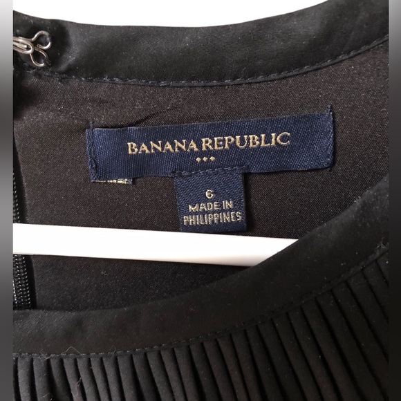 Banana Republic Black Sleeveless Cotton Blend Dress Sz 6 - Picture 5 of 10